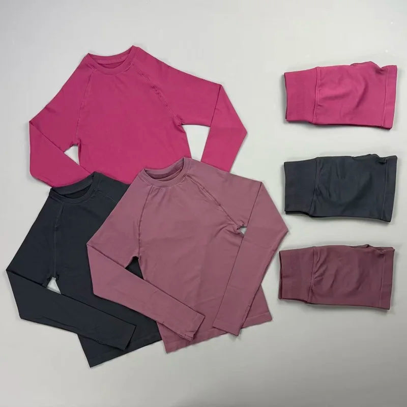 2Pcs Women Seamless Yoga Workout Set