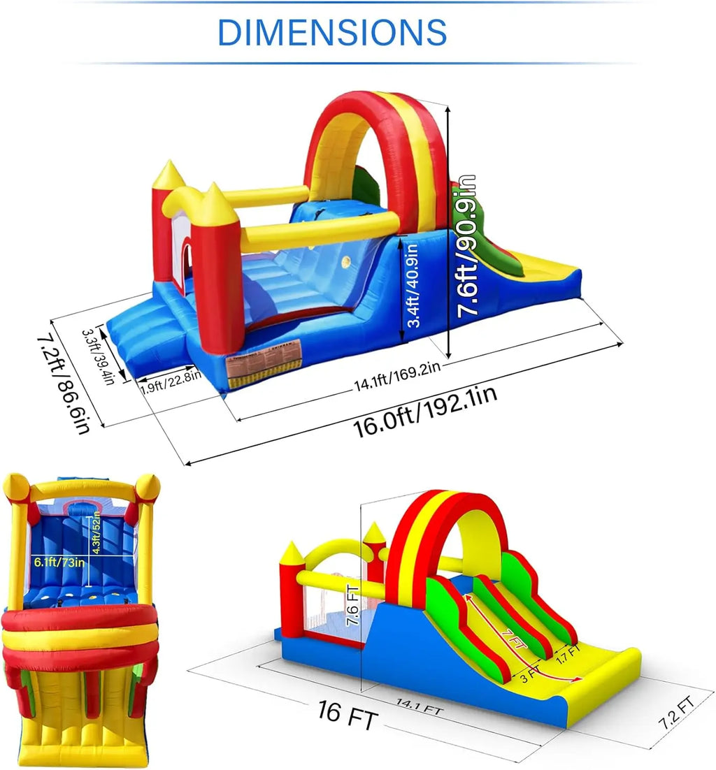 16x7.2FT Inflatable Bounce House