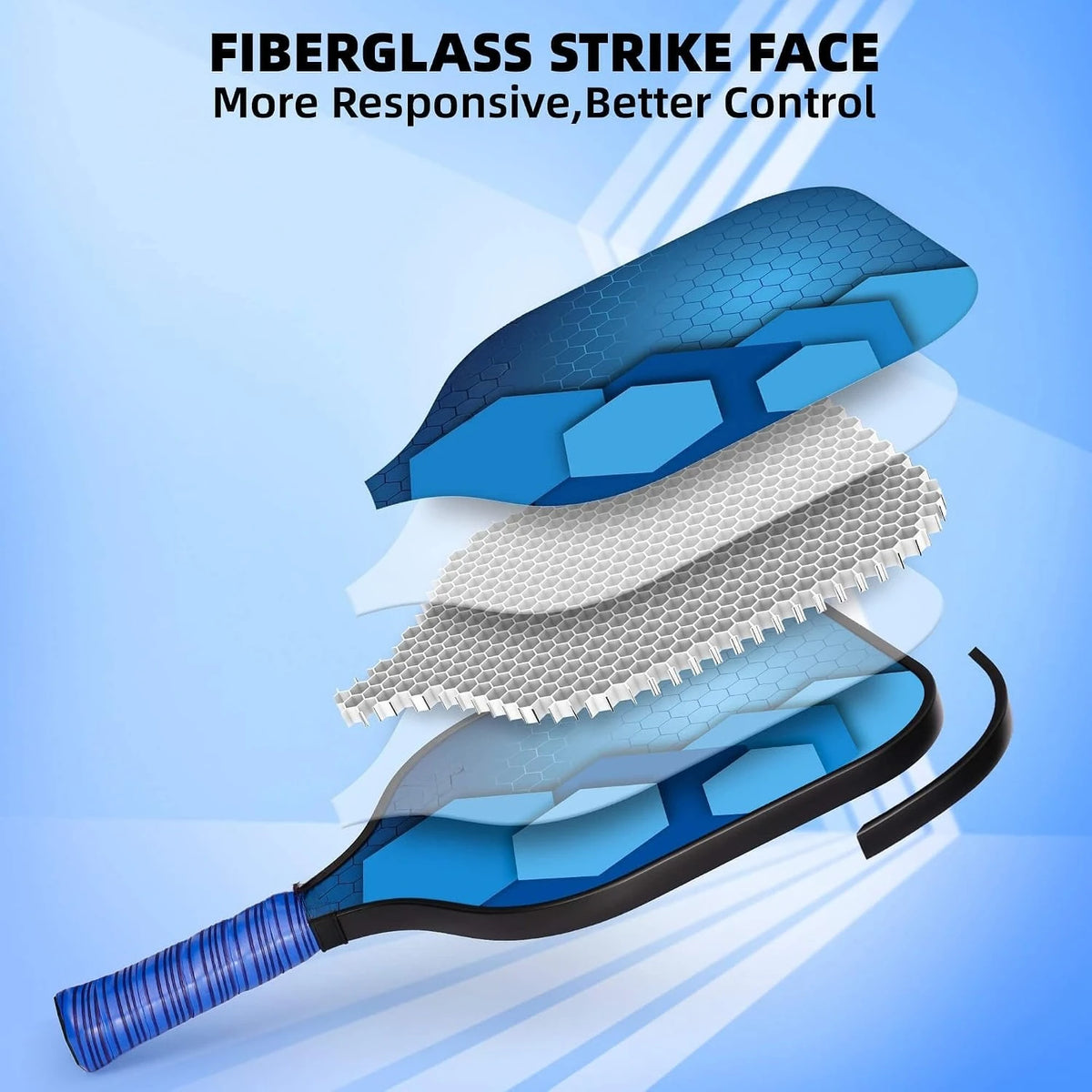 2 Pack 4 Pack USAPA Approved Fiberglass Pickleball Paddles