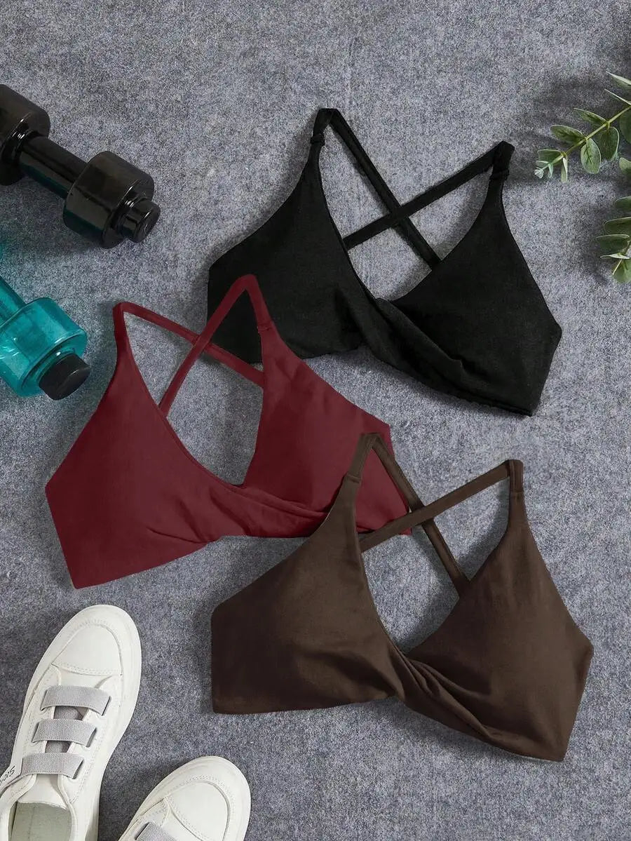 3PCS Seamless Yoga Sports Bra Set
