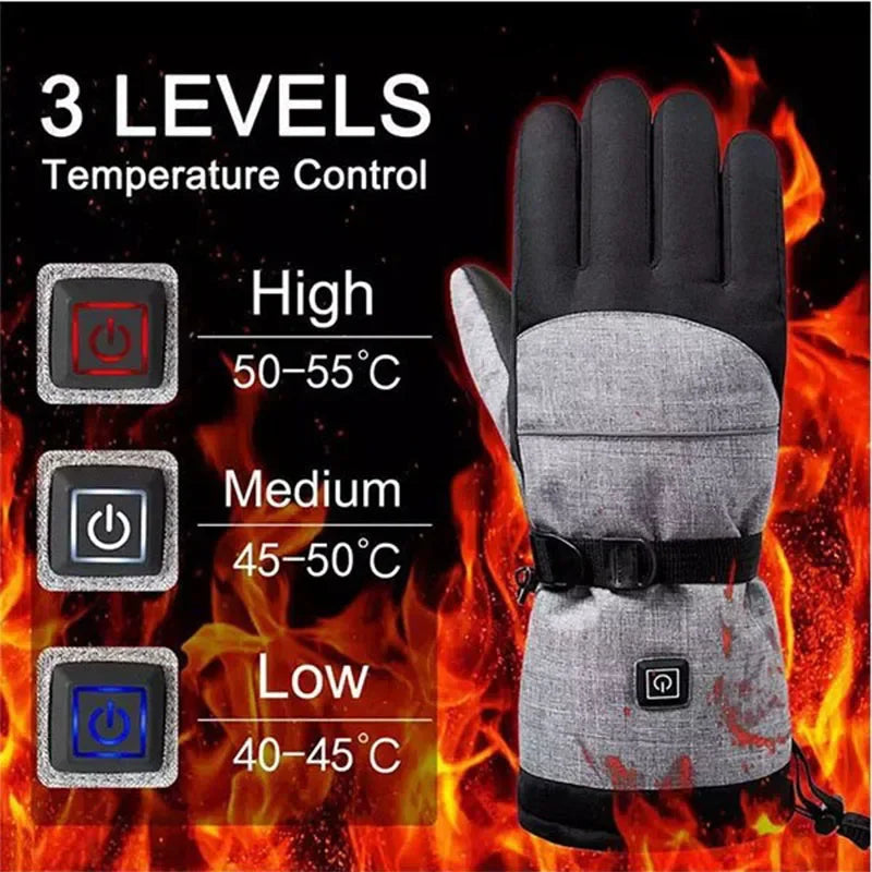 1Pair Heated Gloves Electric Thermal