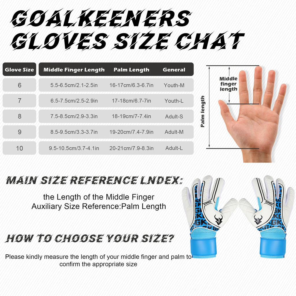 Soccer Goalie Goalkeeper Gloves For All Ages