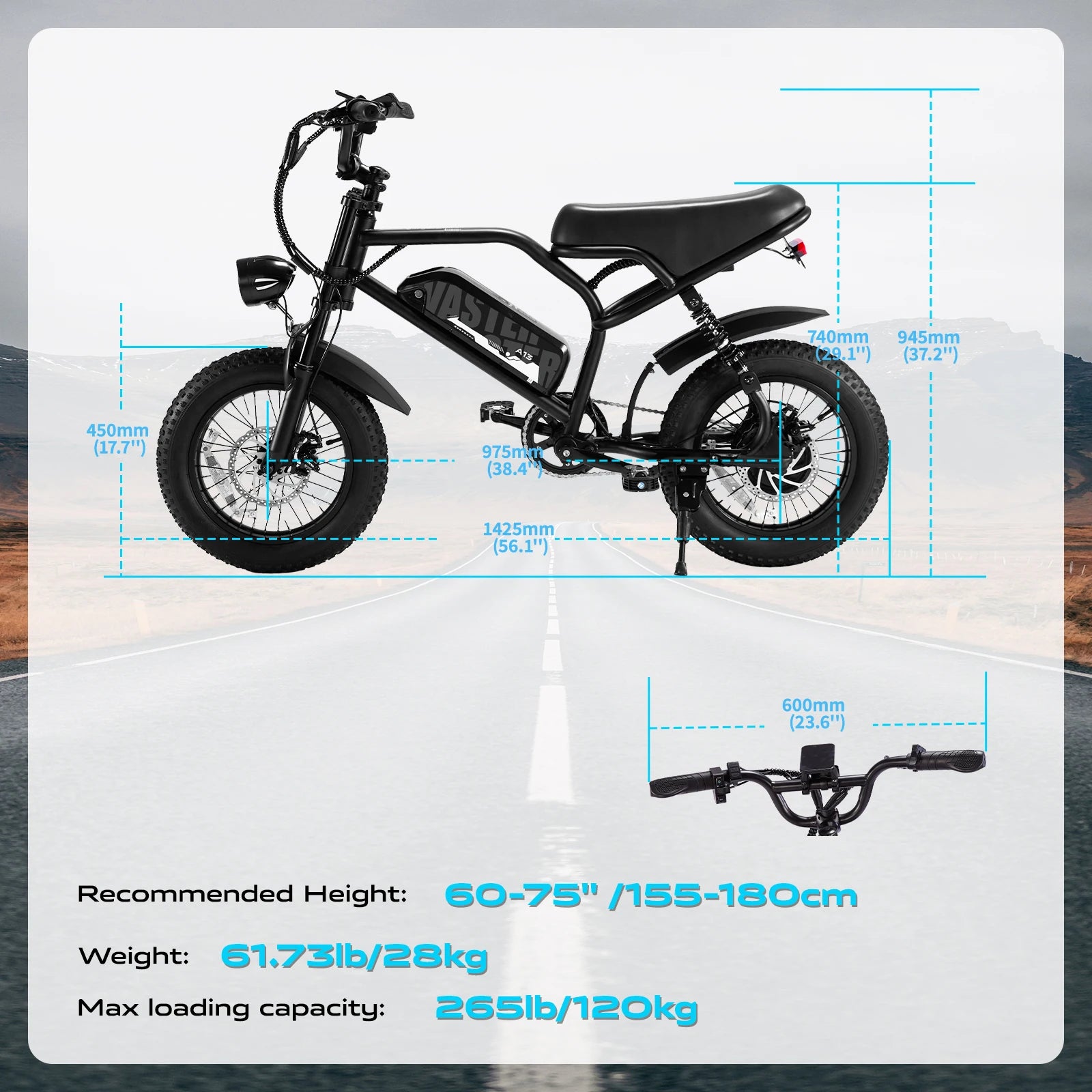 Mountain Electric Bike 16" Fat Tire