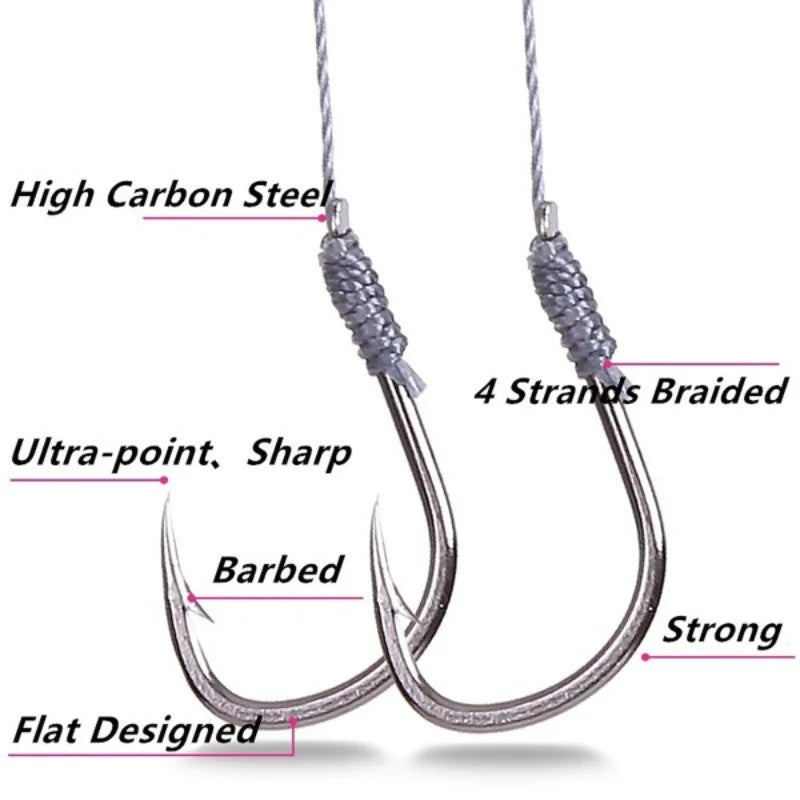 5Pack/50 Fishing  Hooks