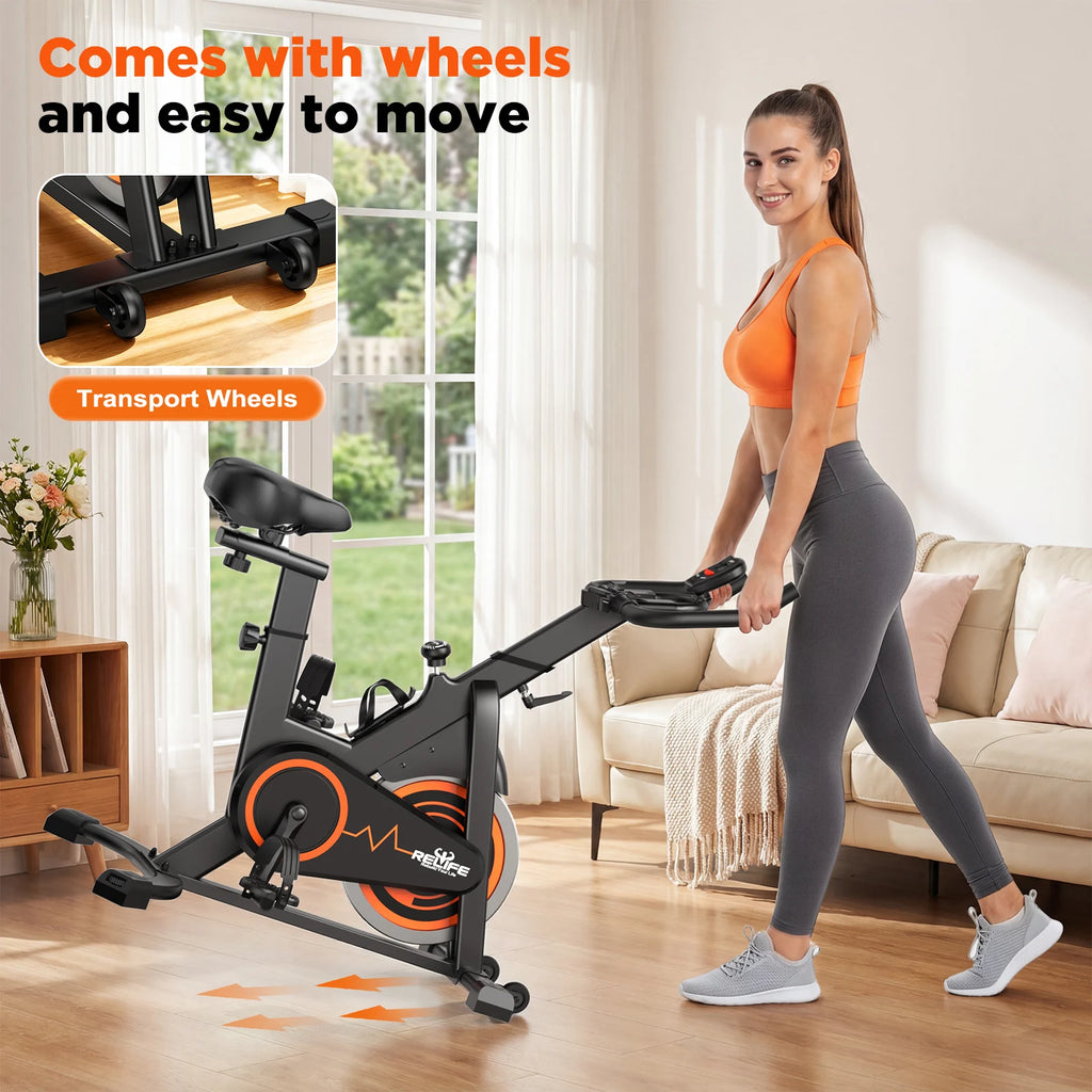 Stationary Exercise Bike Silent Belt Drive