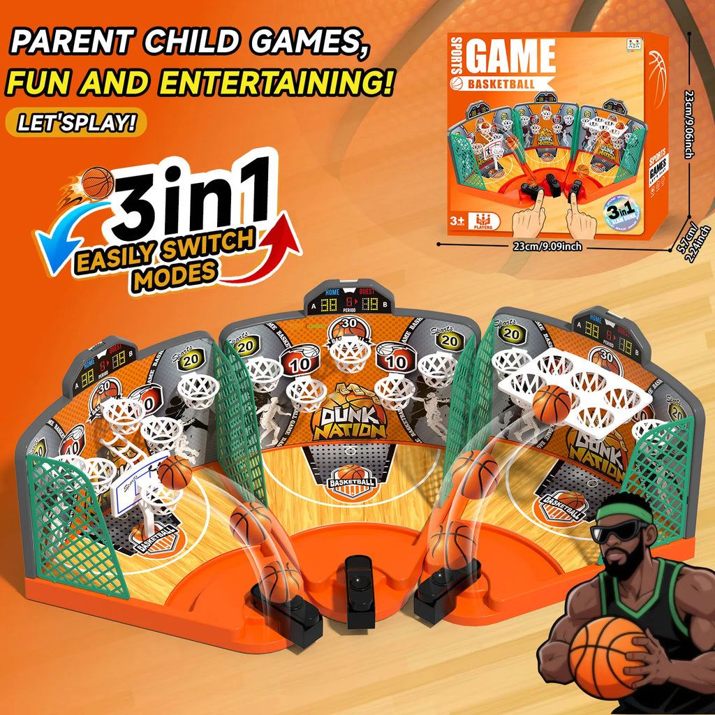 Dual-Player Mini Basketball Tabletop Game