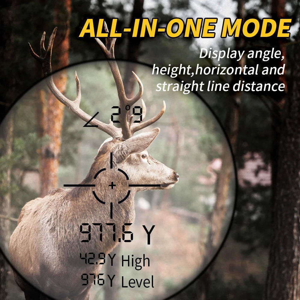 6x 1000M Laser Rangefinder for Hunting