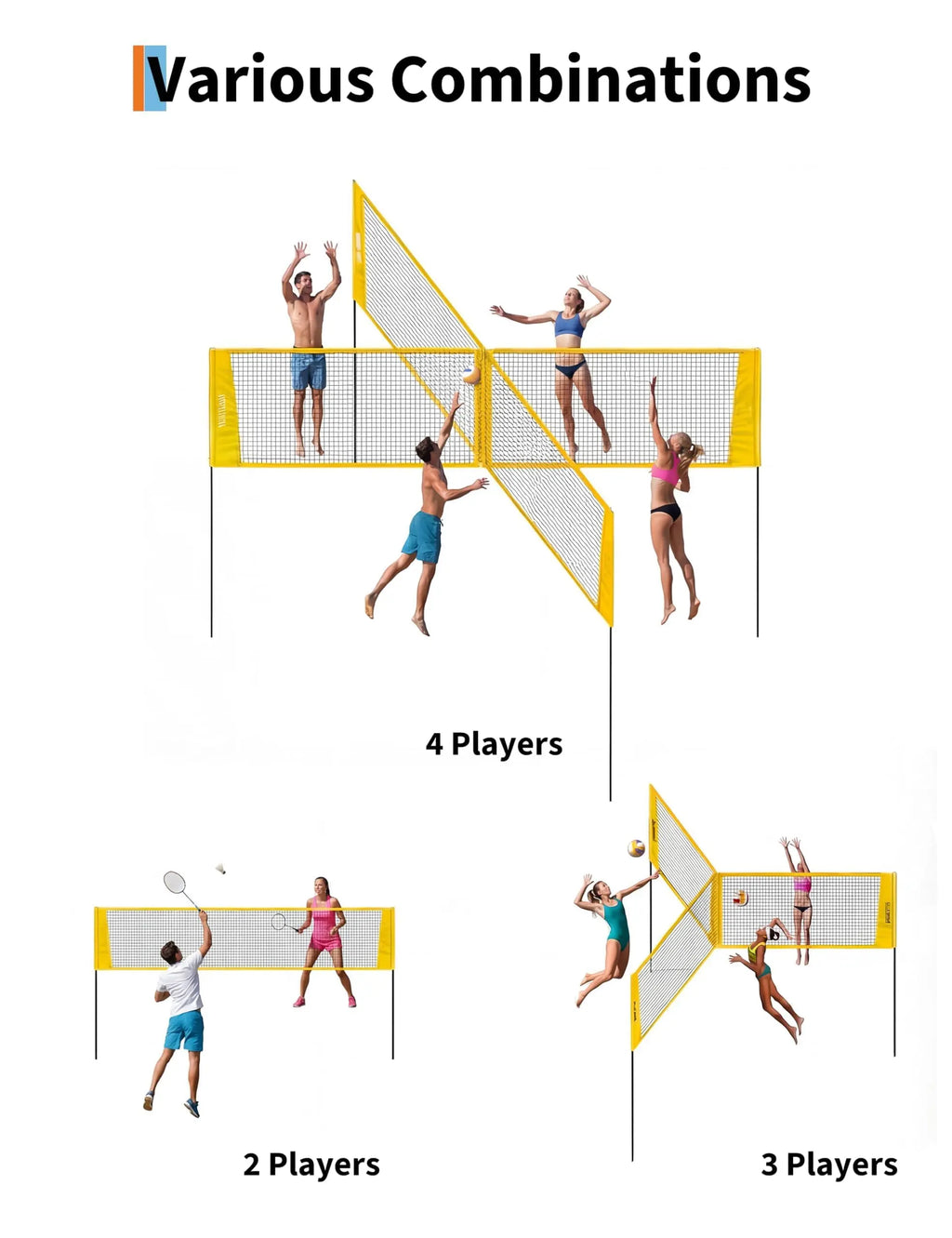 4 Square Volleyball Set