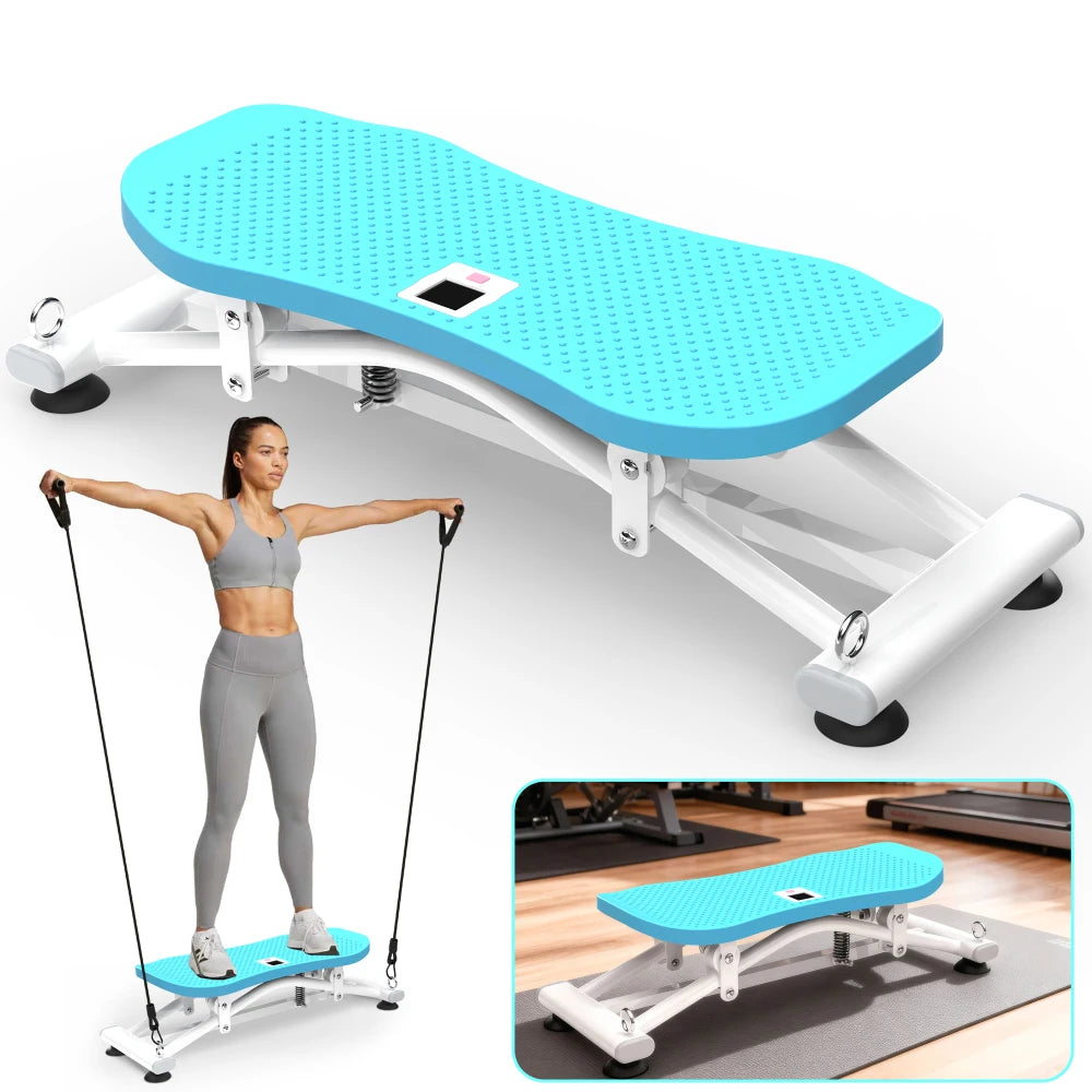 Sliding Ski Simulator with Resistance Bands