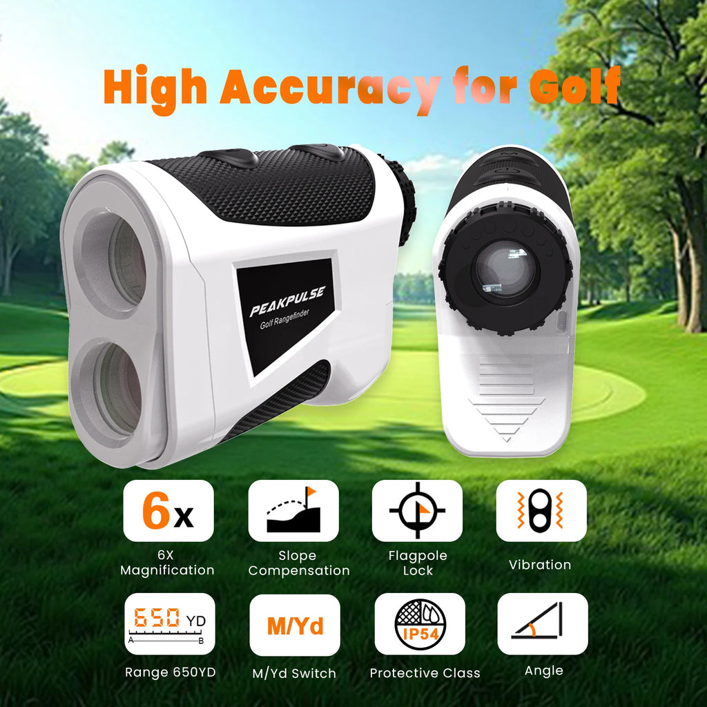 Magnetic Golf Laser Rangefinder 6X Magnification 650Yards