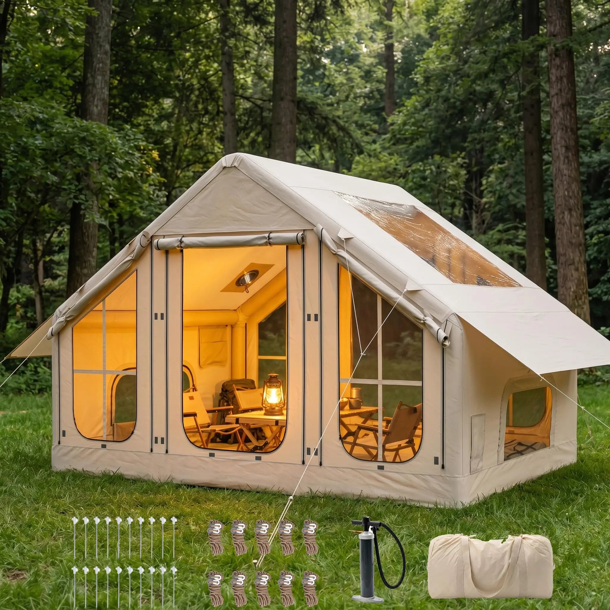 Four-Season Inflatable Camping Tent