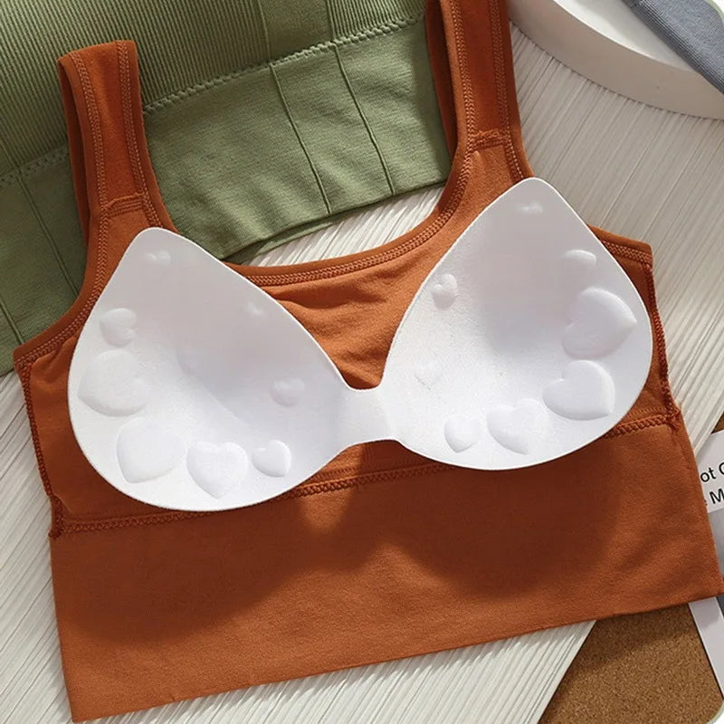 Crop Top Push Up Sport Bra