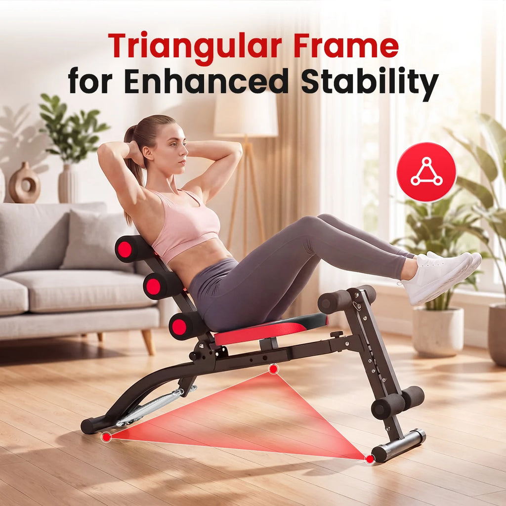 6 in 1 4-Level Adjustable Ab Workout Bench