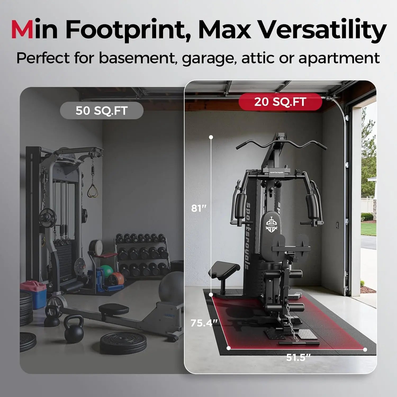 Home Gym Equipment, 150LBS Weight Stack