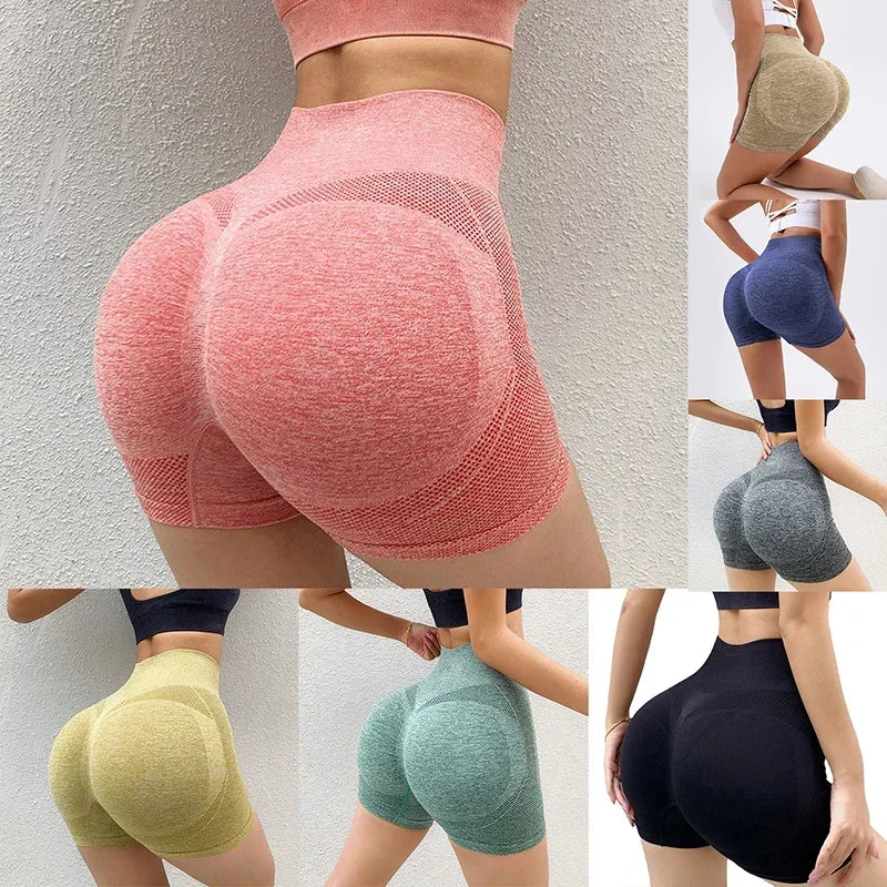 High Waist Push Up Gym Shorts Women