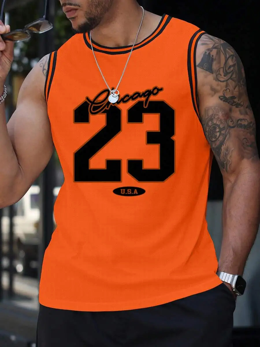 Men's  Sleeveless  Tank Top  Bold 23  Number