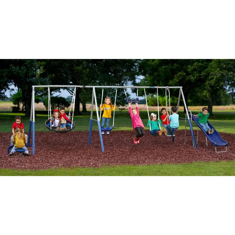 Metal AFrame Kids Swing Set