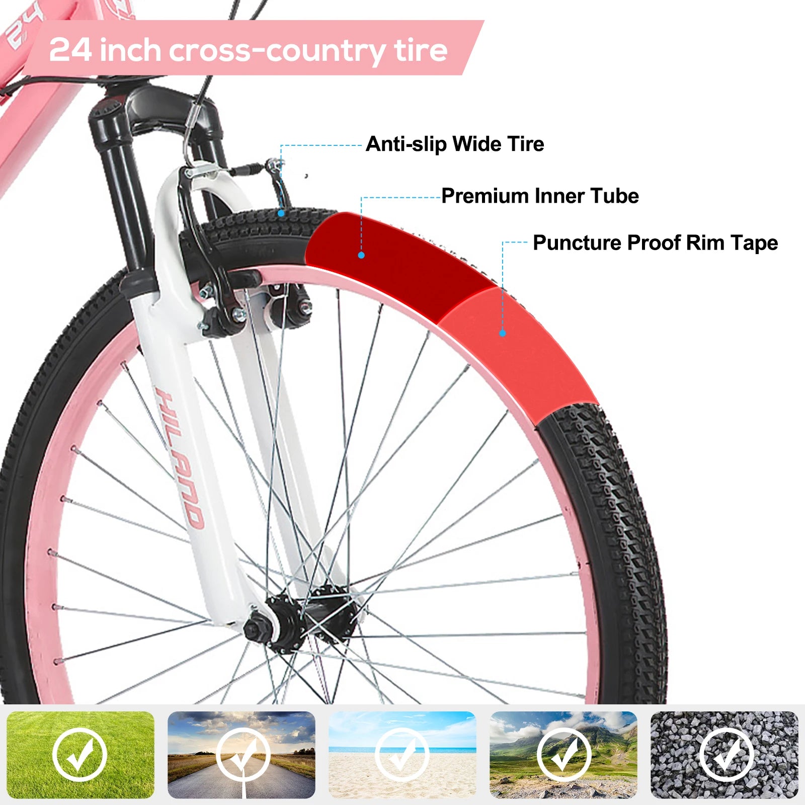 24 Inch Mountain Bike for Kids