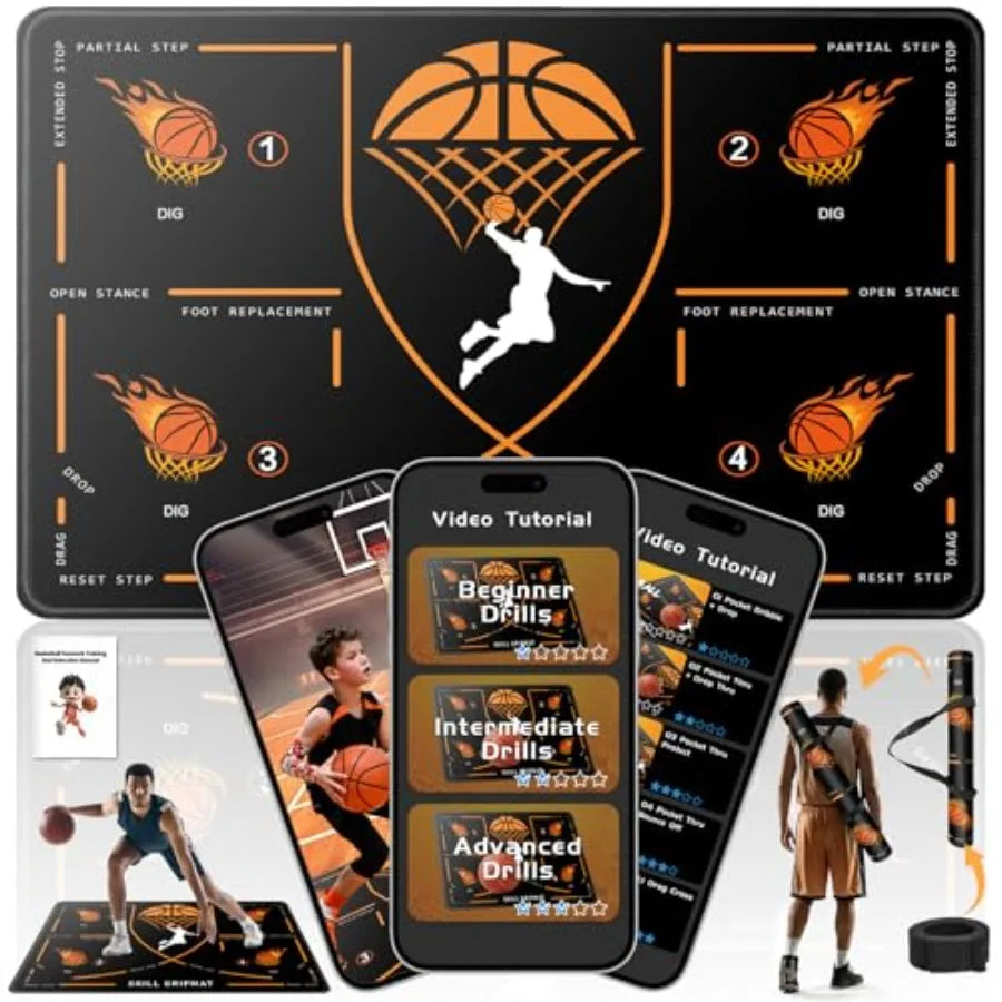 Portable Basketball Footwork Training Mat