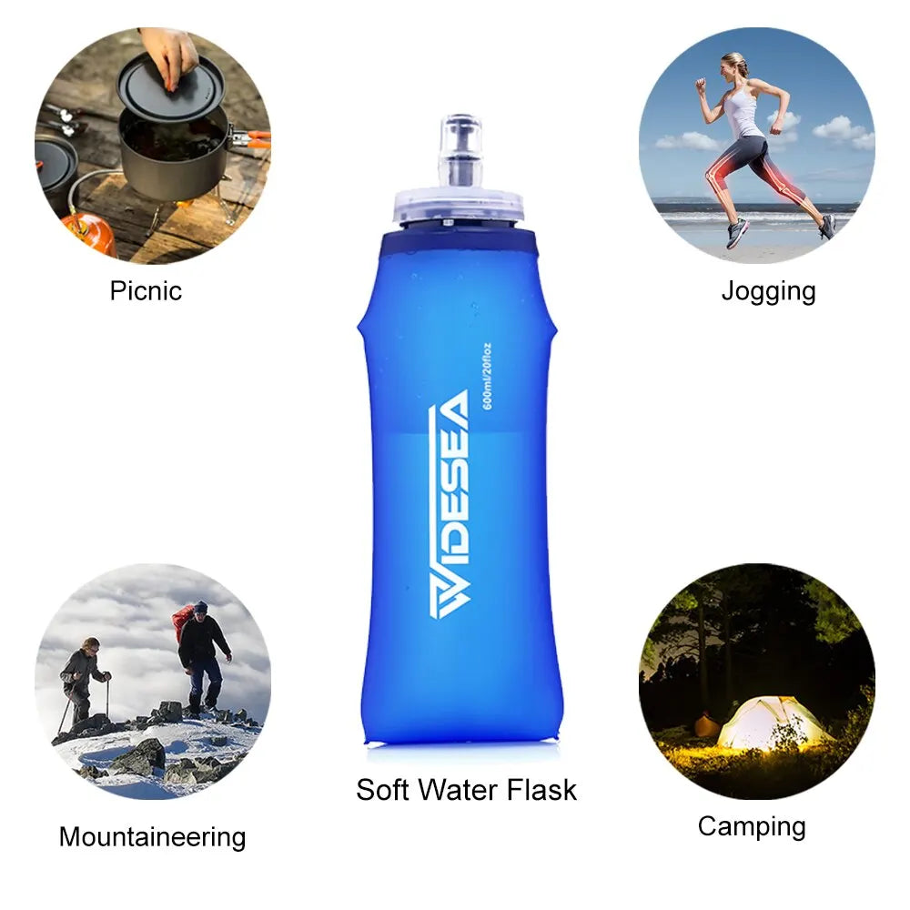 Camping 600ml Soft Water Bottle