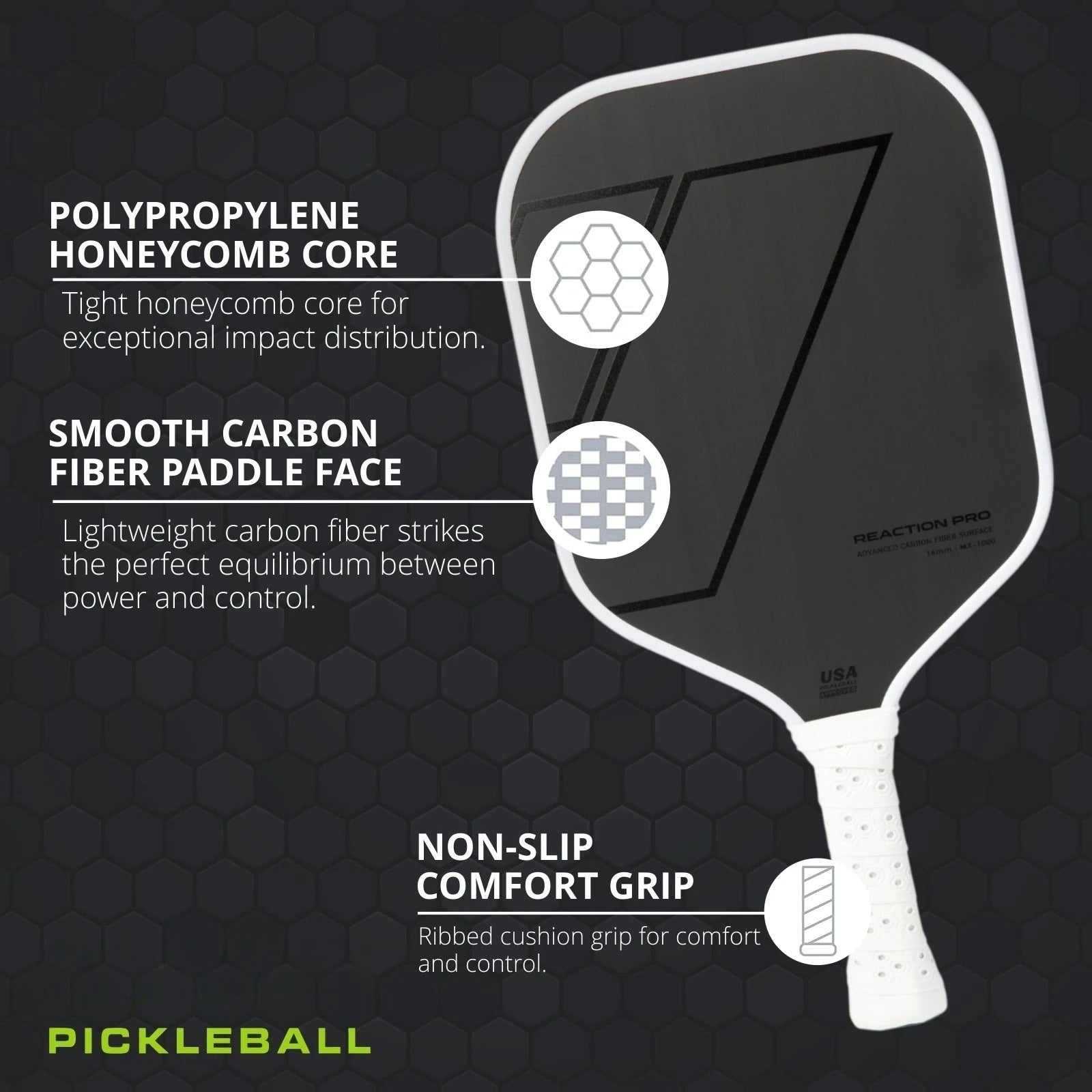 Professional T700 Carbon Fiber Pickleball Paddle