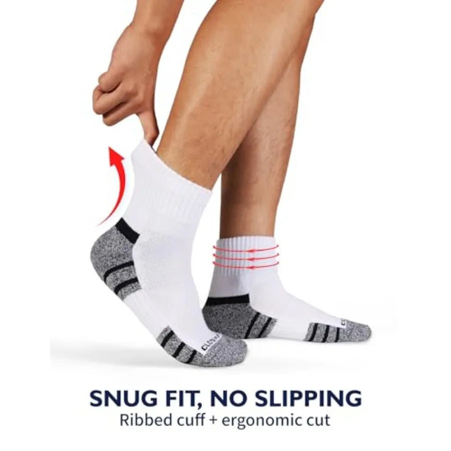 6 Pack Men's Ankle Athletic Socks