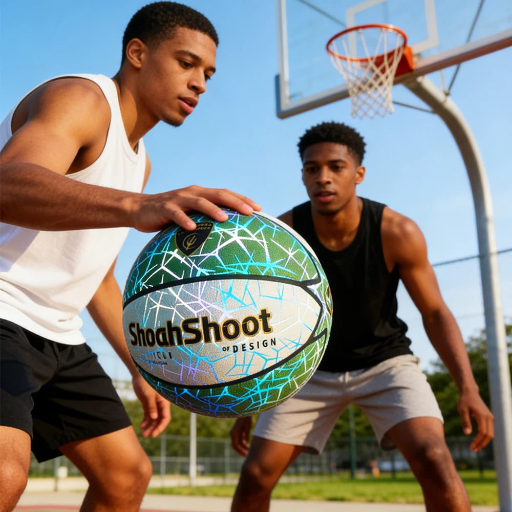 Dark-Glowing Holographic Basketball