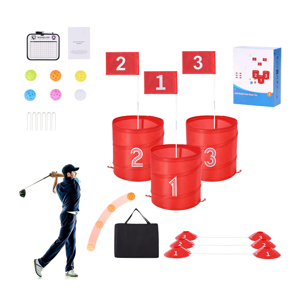 Backyard Golf Game Portable Bucket Golf Course