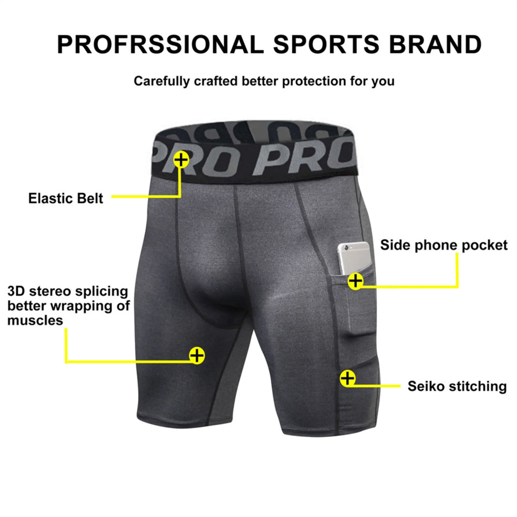 Men's Compression Shorts with Pocket