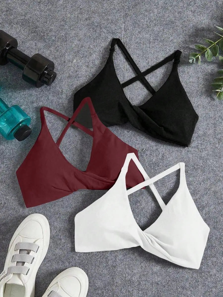 3PCS Seamless Yoga Sports Bra Set