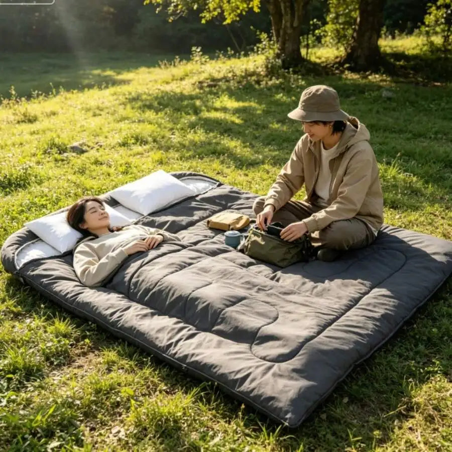 Adult Double Sleeping Bag With Pillow