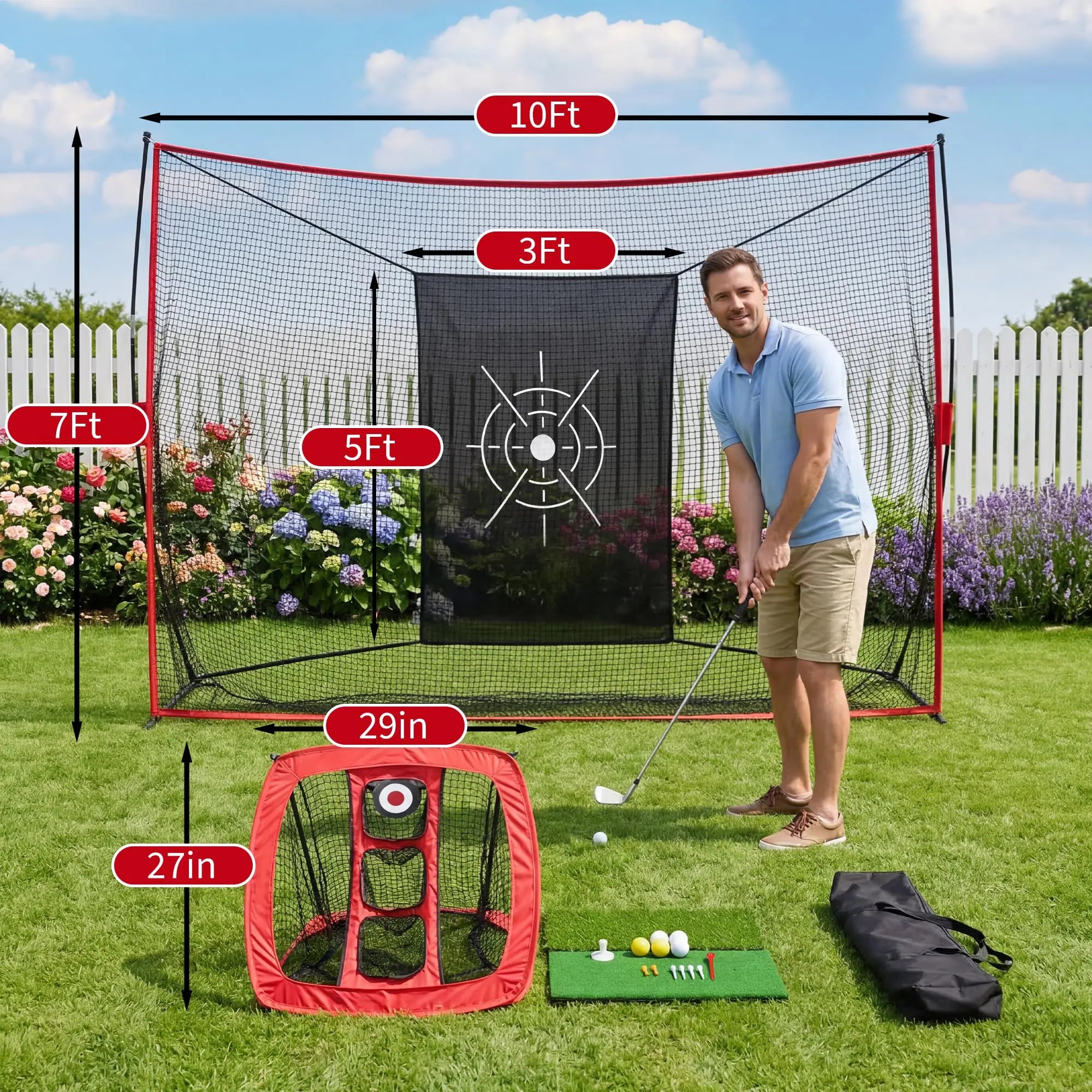 Backyard Golf Practice Net 10x7FT