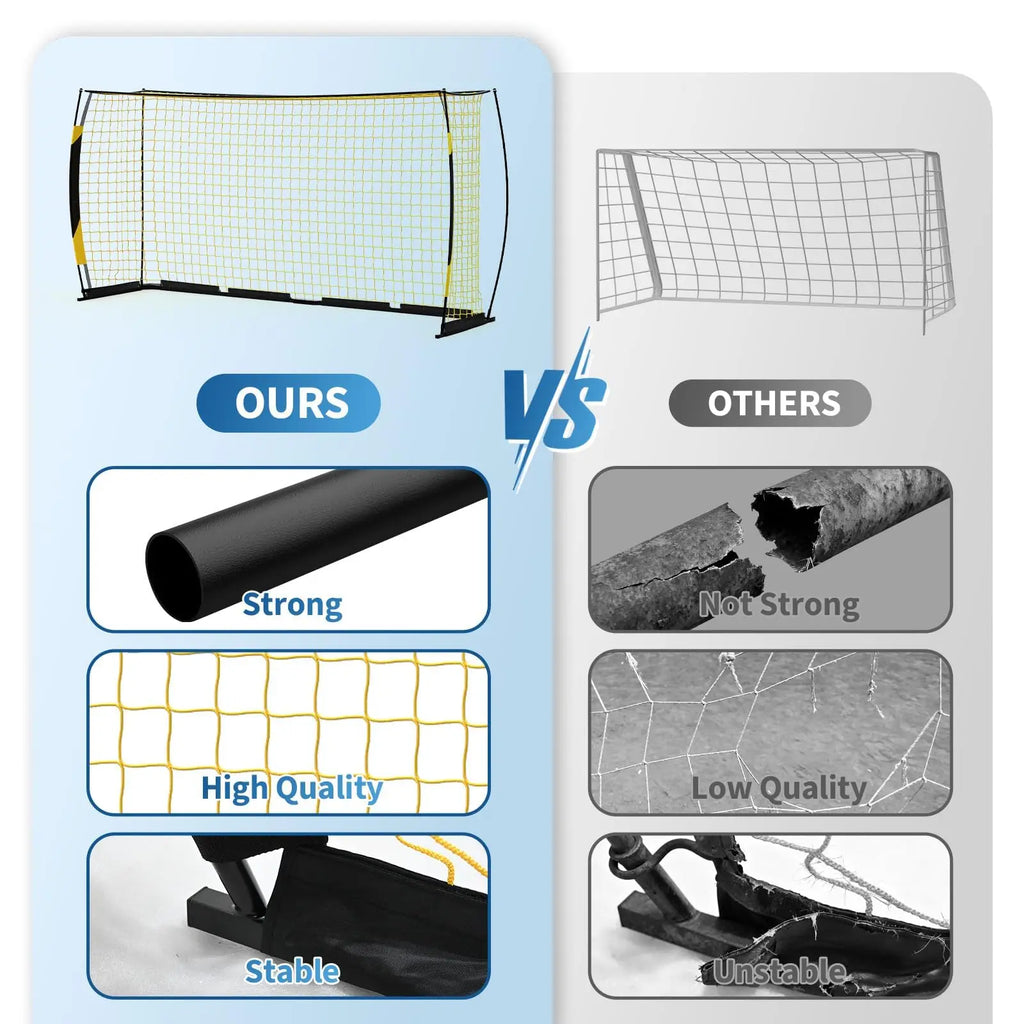 12x6ft Portable Soccer Goal Heavy Duty Metal