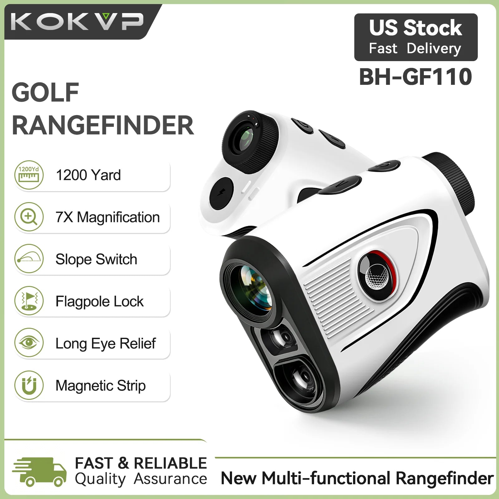 Golf Rangefinder 7X 905nm 1200 Yard Multifunctional