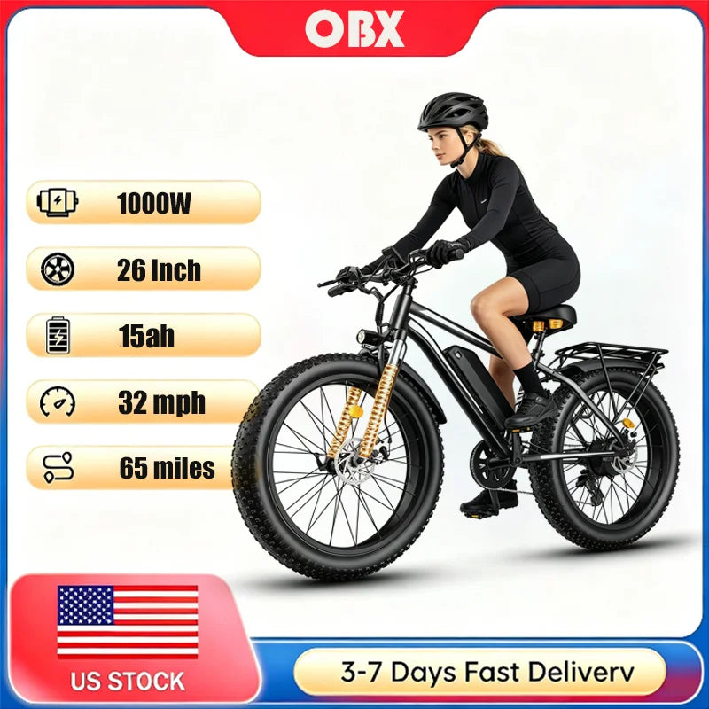 26 Inch Adult E-Bike 1000W Brushless Motor