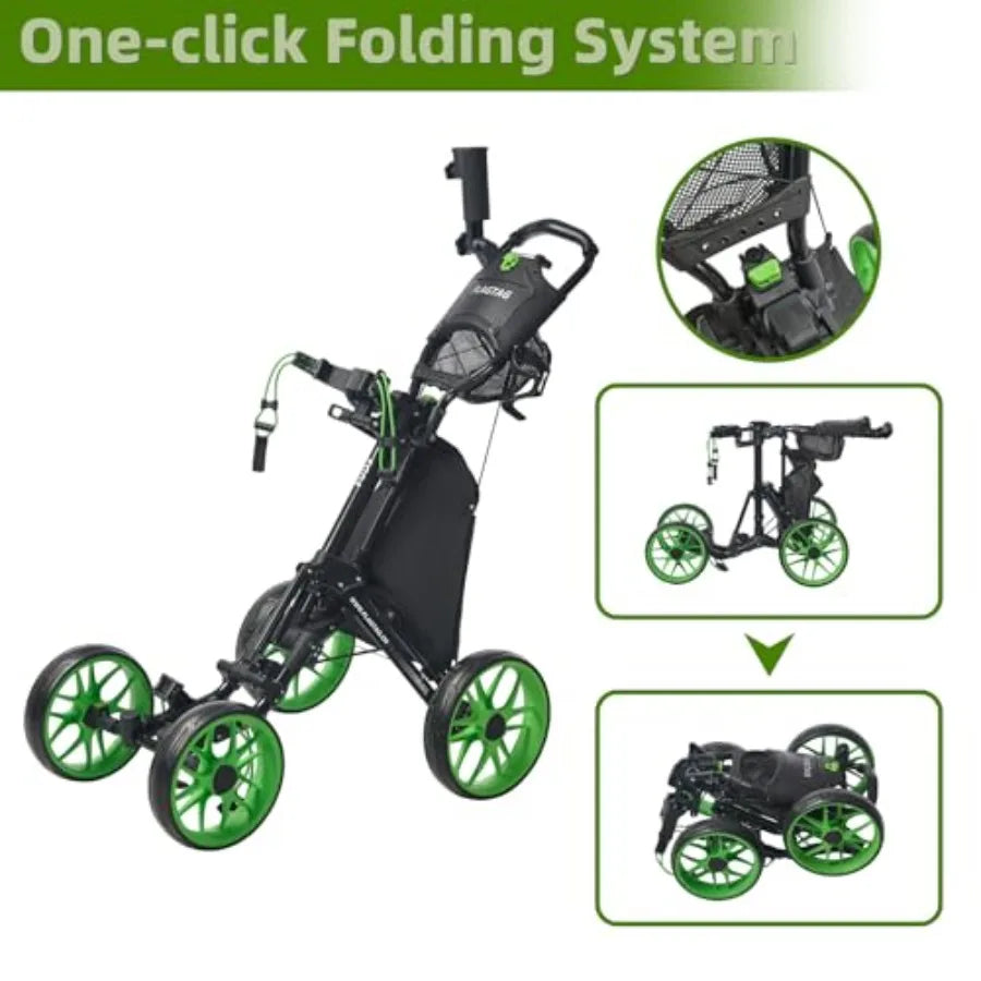 Golf Push Cart 4-Wheels, Folding