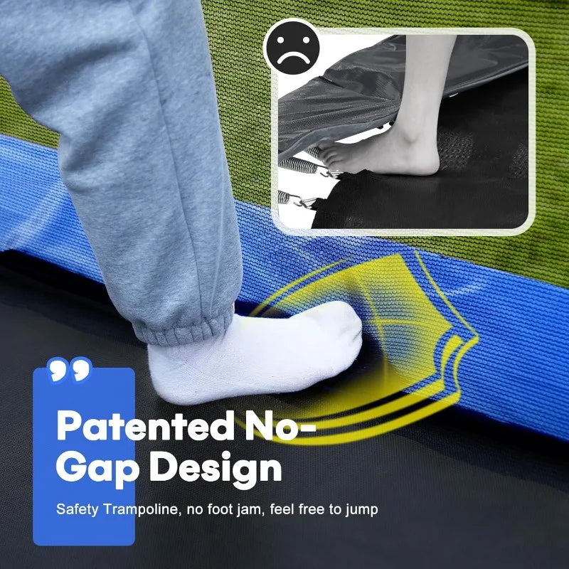 1800LBS Weight Capacity Rectangle Trampoline