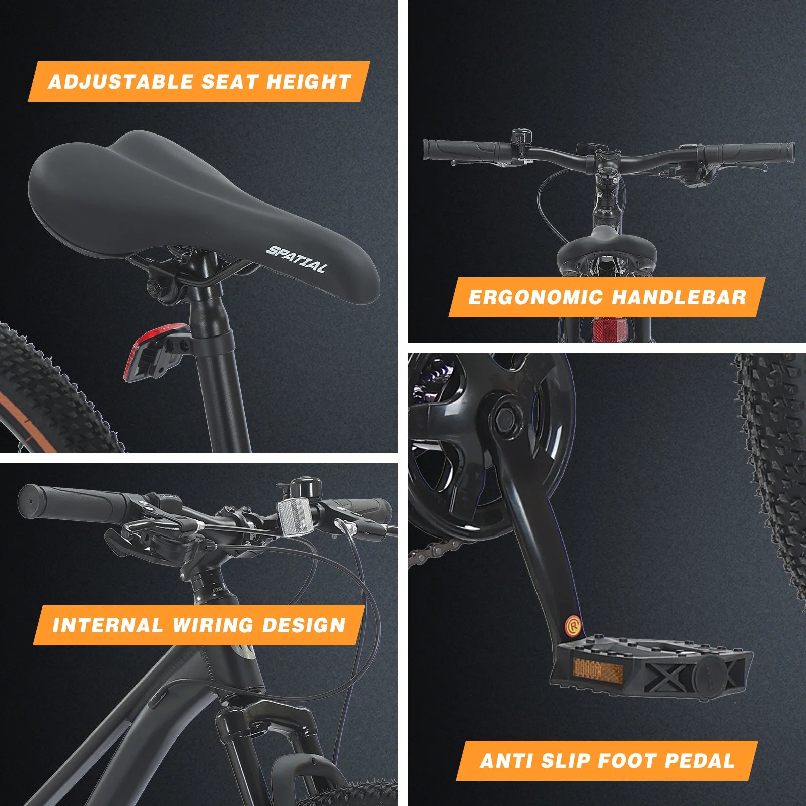 24 Inch Hardtail 7 Speed Mountain Bike