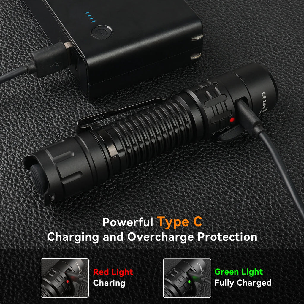 Tactical Flashlight 2000 Lumens