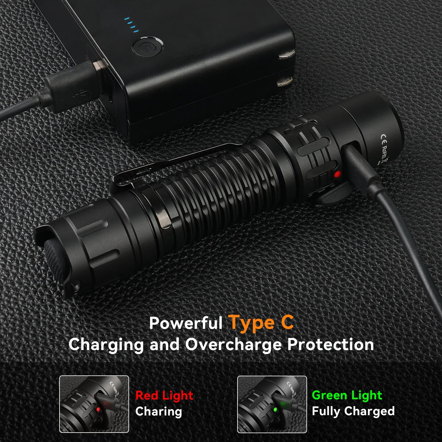 Tactical Flashlight 2000 Lumens