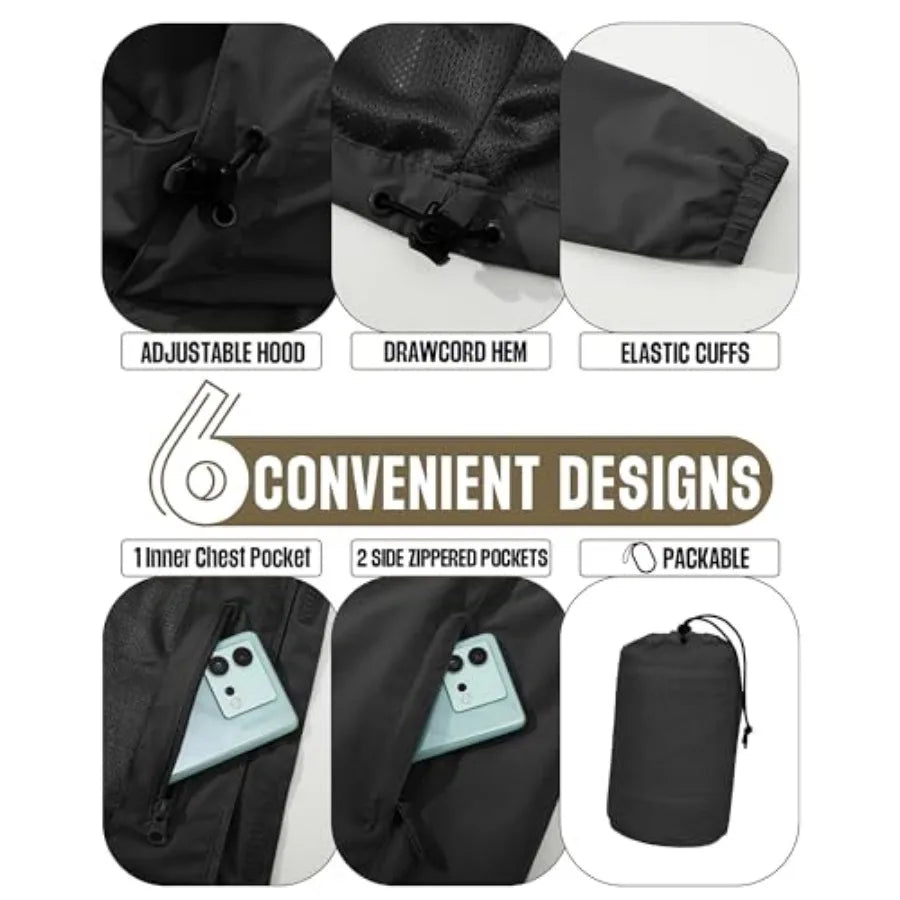 Men's Packable Rain Jacket