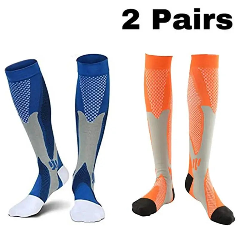 Pairs Men Compression Socks Football Soccer