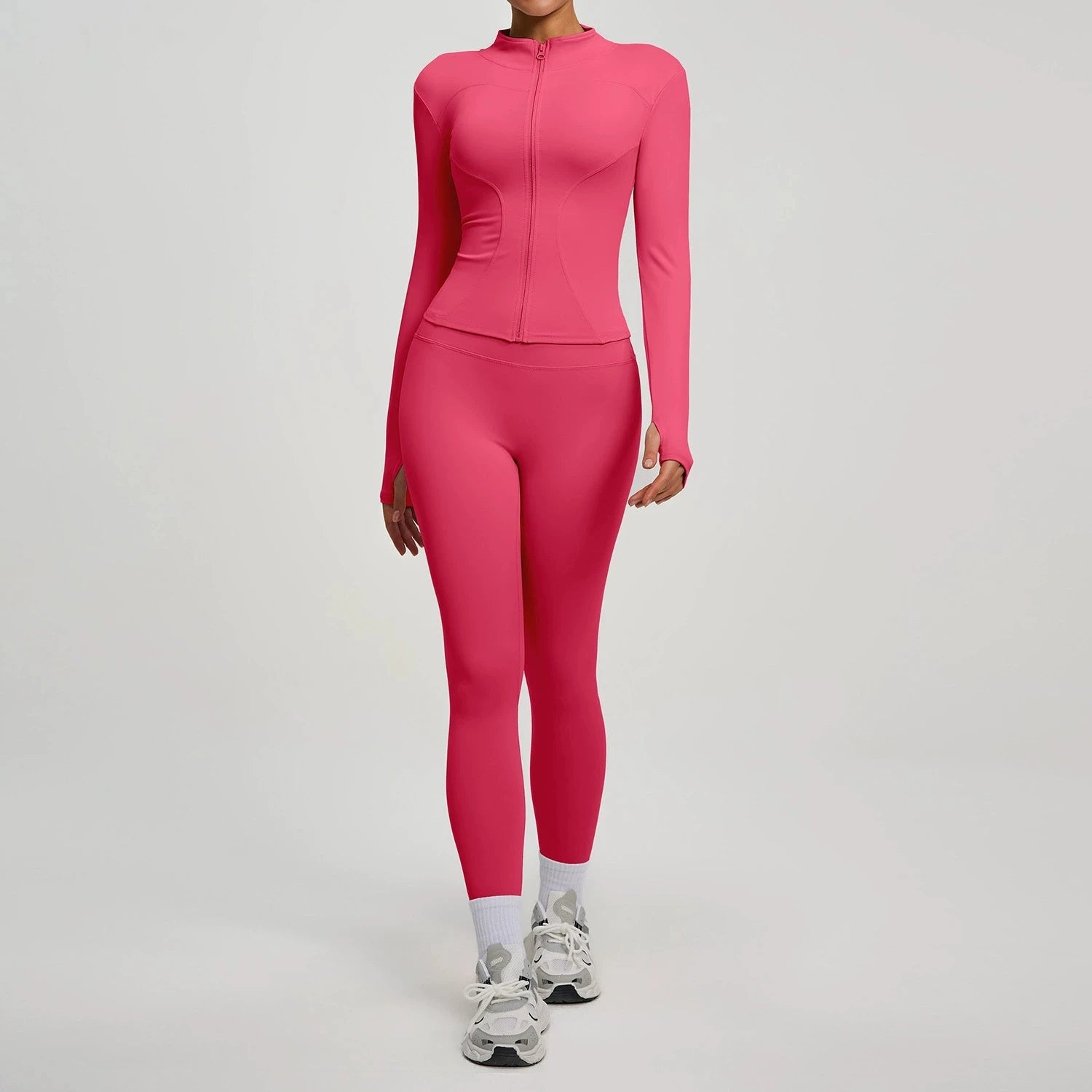 2Pcs Jacket Yoga Sets Women