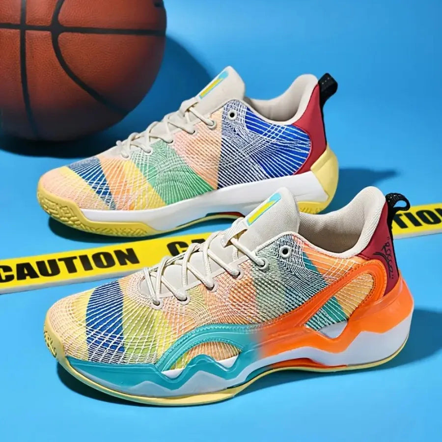 Rainbow Gradient Basketball Shoes for Men
