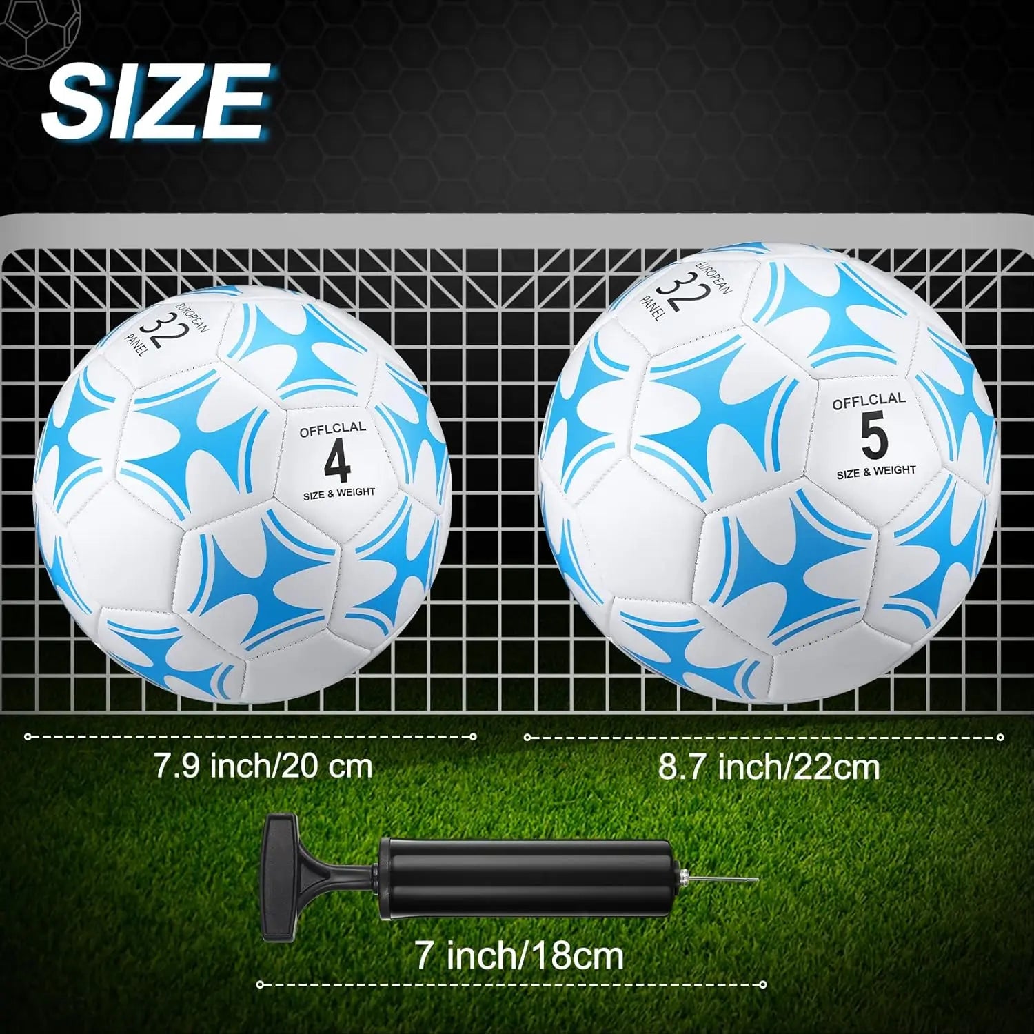 12 Pcs Soccer Balls with Pump