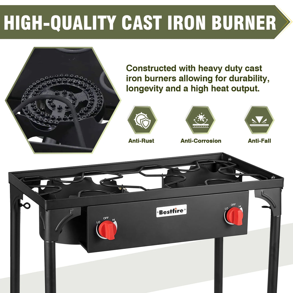 2 Burner Camping Stove 150000 BTU