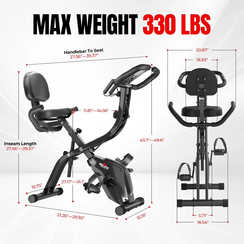 3 in 1 Folding Exercise Bike
