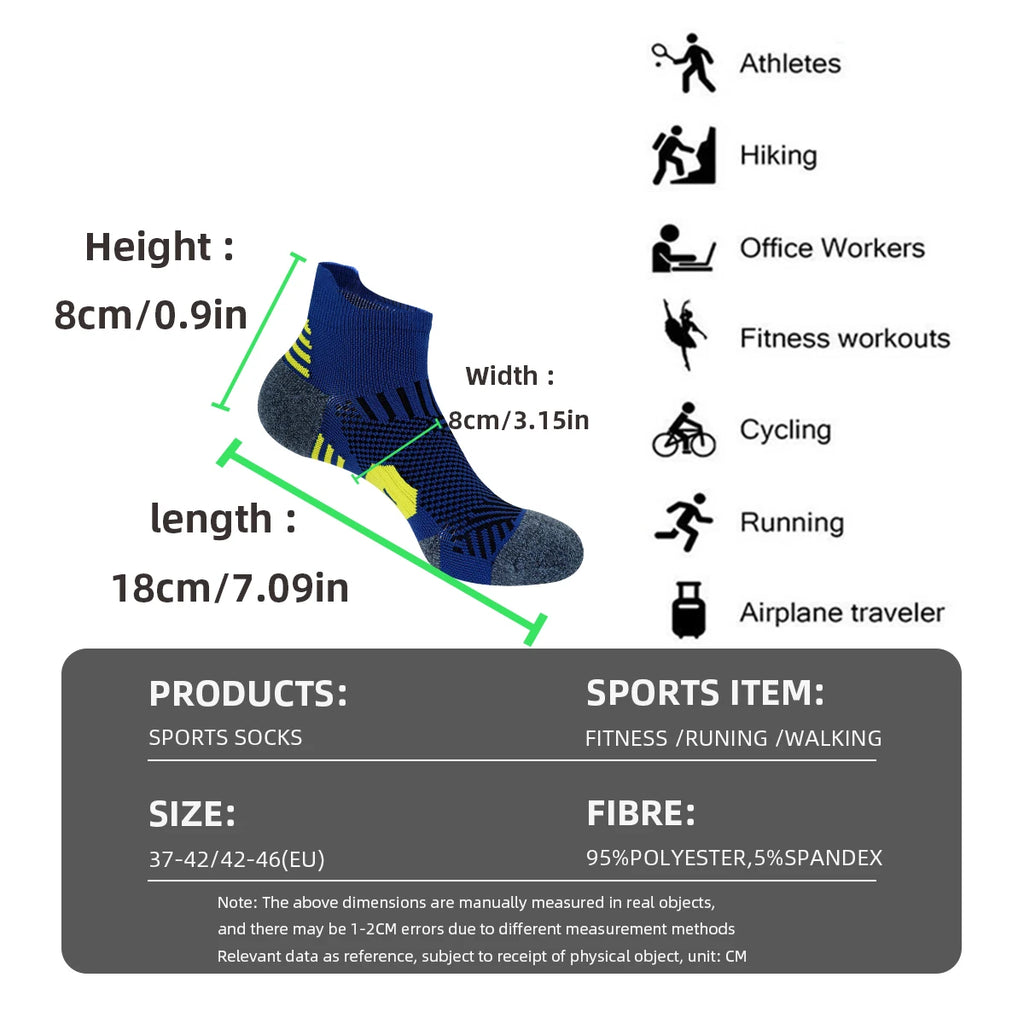 3/9 Pairs Non-Slip Sports Socks