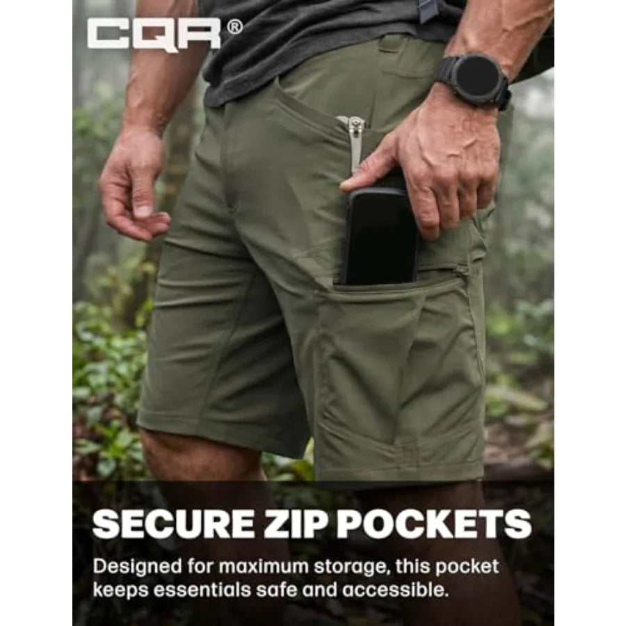 Men's Quick Dry Stretch Hiking Cargo Shorts,