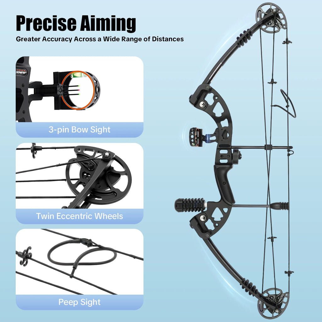 Compound Bow Hunting Kit with 12 Arrows